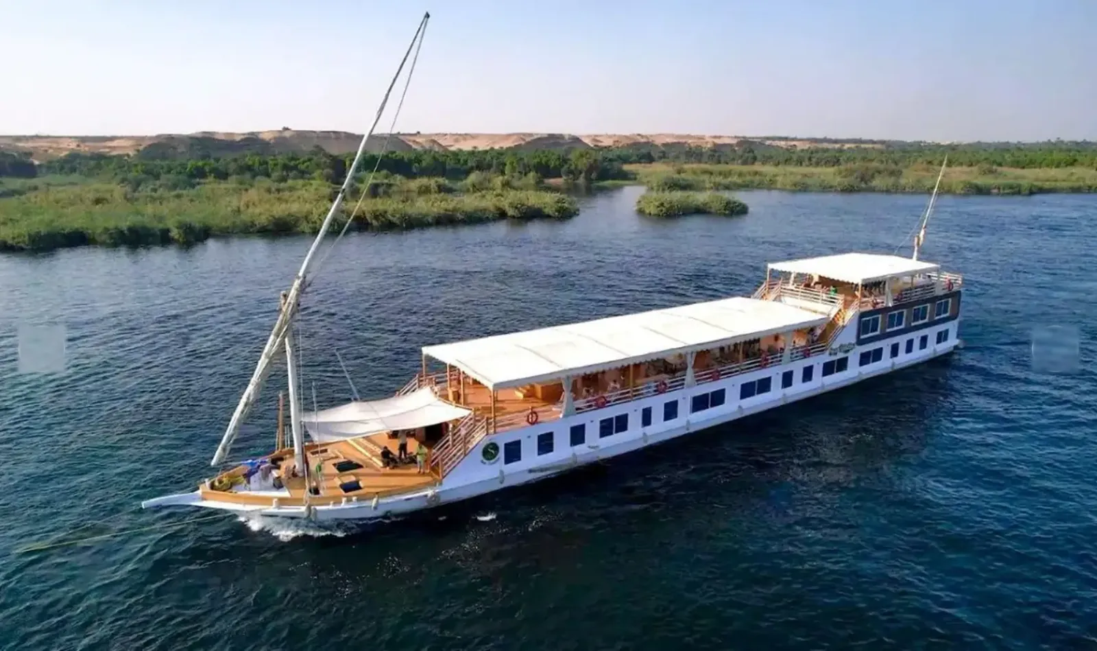 Swan Luxury Dahabiya sailing the Nile