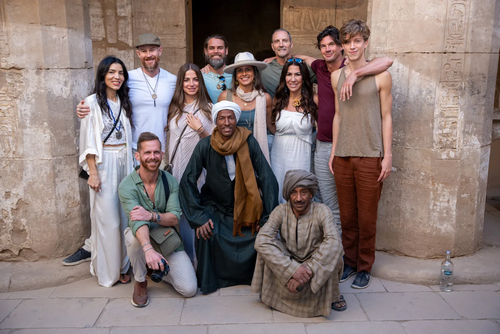 Your True Alchemy retreat group with local guides at the Karnak Temple Complex