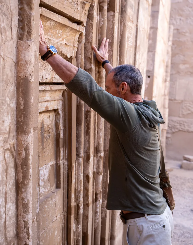 Participant connecting with the wall